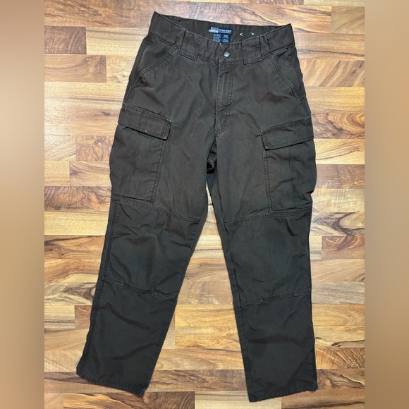 5.11 Tactical Pants Mens Med 31-5-35 Brown Cargo Utility EMS Baggy Stretch Zip - Picture 1 of 7